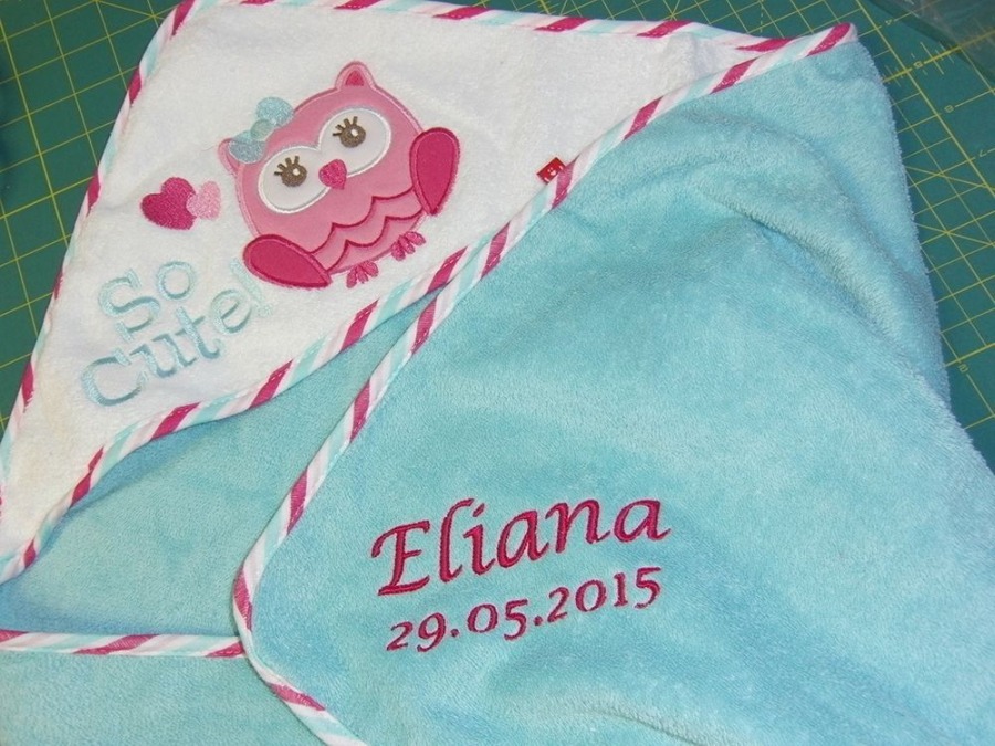 Baby Badetuch_tuerkis_Eule4